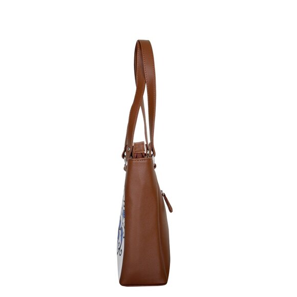 Printed Leather Shoulder Tote Bag for Women–Sling Bag Daily Use Purse for Office - Picture 8 of 10